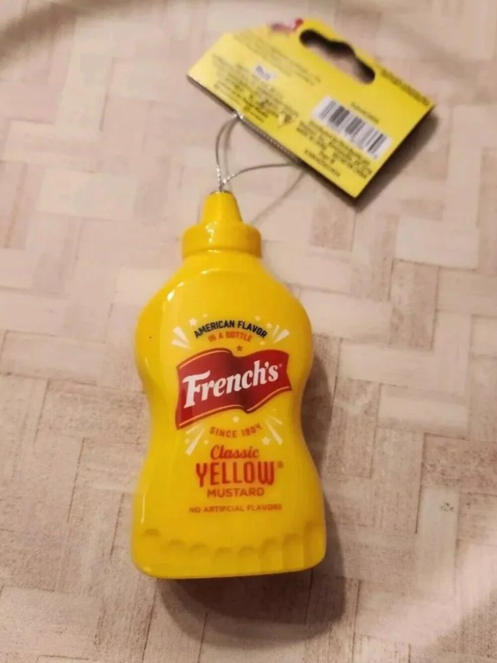 French's Classic Yellow Mustard Christmas ornament